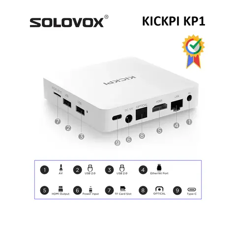 SOLOVOX 2024 Google-certifierad KICKPI KP1 Androidtv 11 Box S905Y4 2G 32G WiFi BT Assistant Netflix 4K Android TV Mediaspelare 8 best sales solovox - №3
