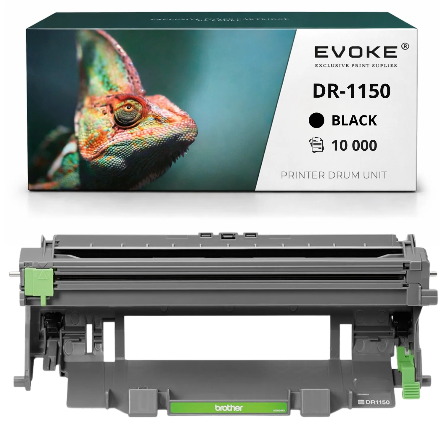 Evoke Compatibele Trommel voor Brother Dr1150 Dr-1150 Zwart 10000 Pagina's Hl-L1240W Hl-L1242W Hl-L1240