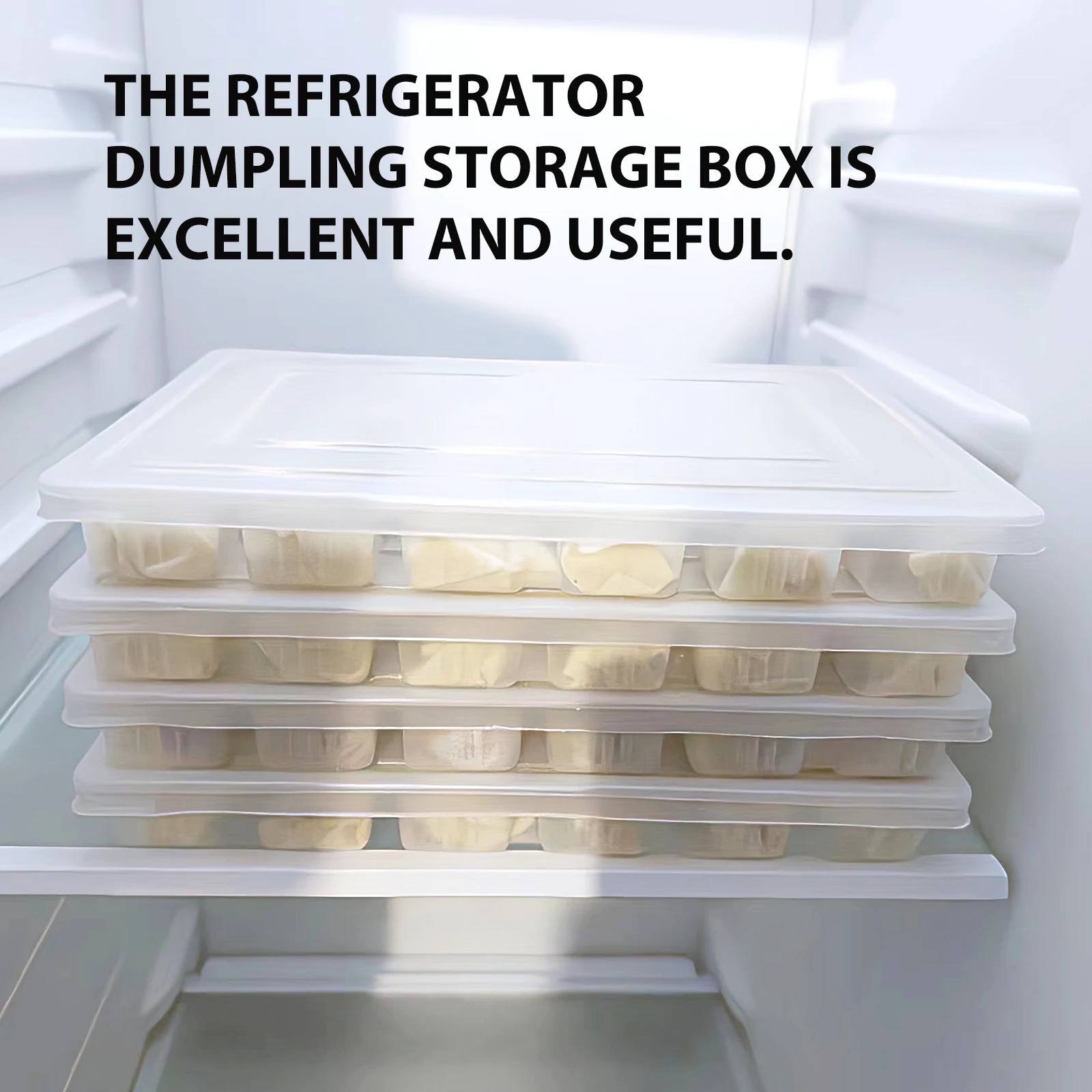 

Disposable Dumpling Storage Box Freezer Refrigerator Container PP Material Multi Grid Food Organizer for Wonton