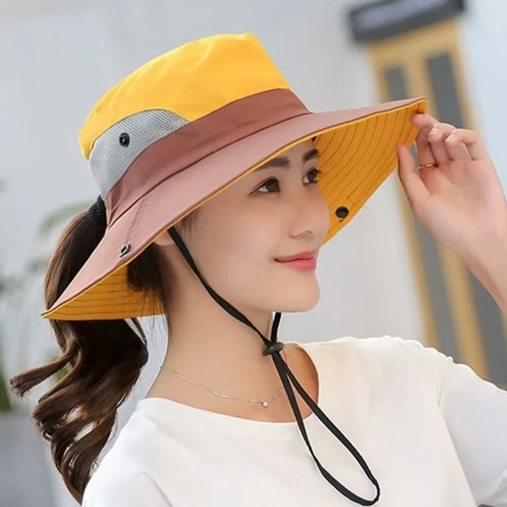Gifts Large Brim Summer Quick Drying Bucket Hats Hiking Hat Adjustable Outdoor Casual Cap Breathable Fishermen Caps