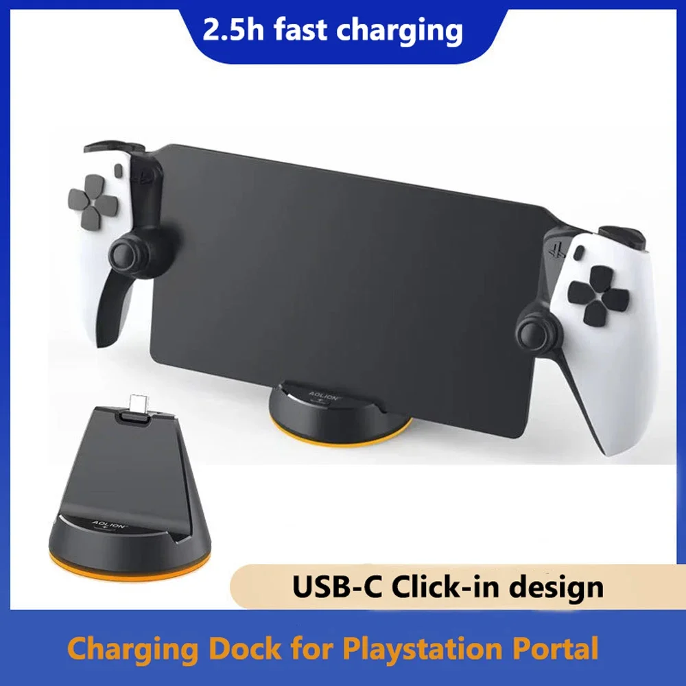 Зарядная док-станция для удаленного плеера PS5 Portal — подставка со светодиодным индикатором и зарядная станция для PlayStation Portal
