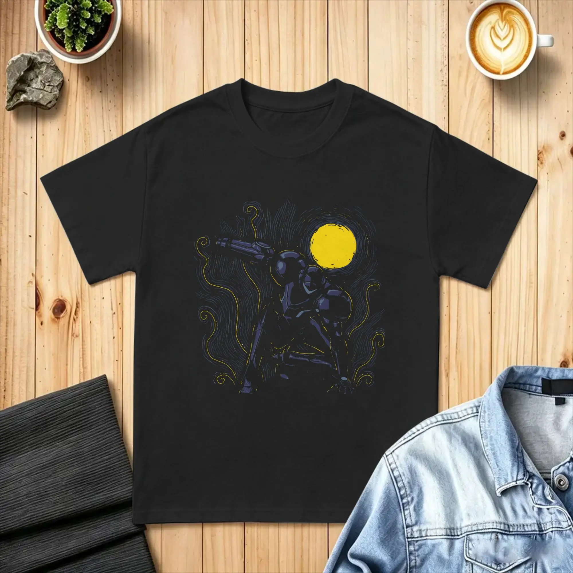 Novelty Metroids Hero Game Samus T-Shirt for Men Crew Neck 100% Cotton T Shirt  Short Sleeve Tees Birthday Present Tops