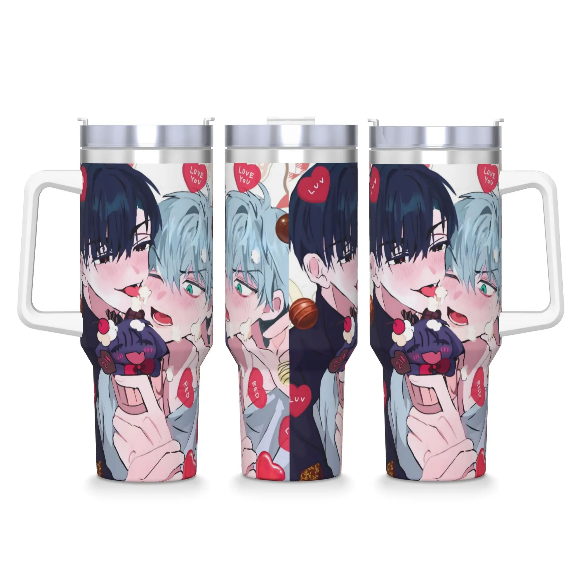 40OZ Stainless Steel Tumbler Aliens Stages Anime Coffee Mug  Leakproof Hot Drinks Mugs Cup Camping Water Bottle