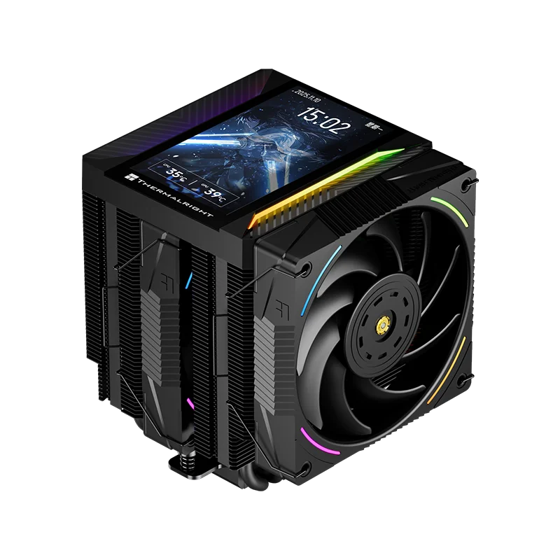 PA120V MAX ARGB BLACK 5-inch Large-screen Air-cooled CPU Cooler Supports Video GIFs