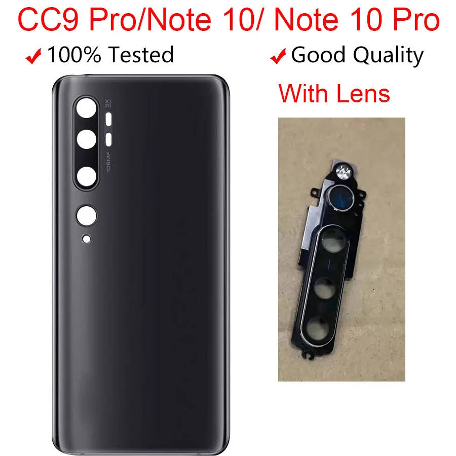 NEW Back Cover For Mi CC9 Pro Battery Cover For Mi Note 10 Rear Glass Door Housing Case For MI Note 10 Pro Battery Cover