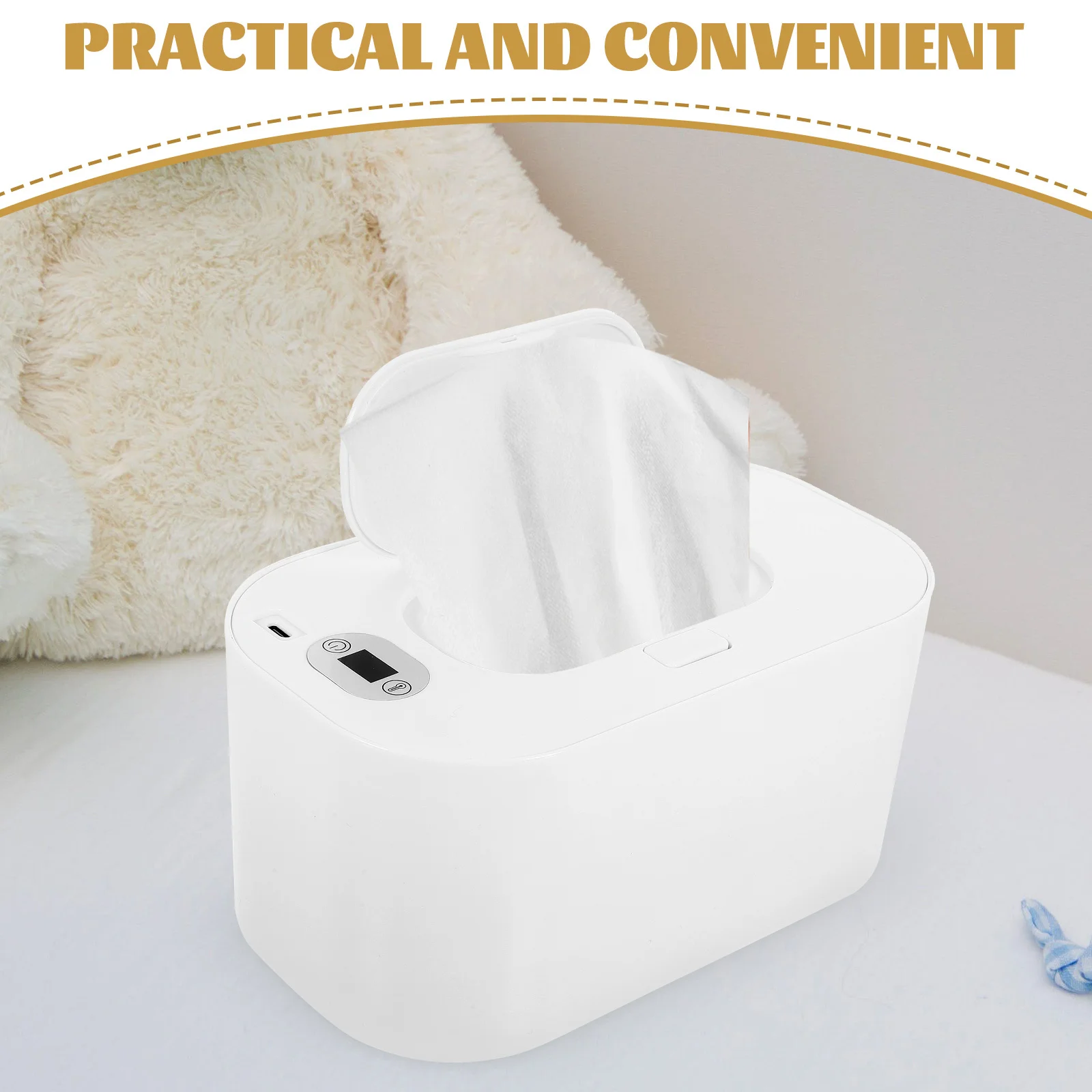 เครื่องอุ่นทิชชู่เปียกแบบพกพา USB สำหรับเด็ก ทนทาน เหมาะสำหรับการเดินทาง รถยนต์ ของขวัญสำหรับเด็กแรกเกิด