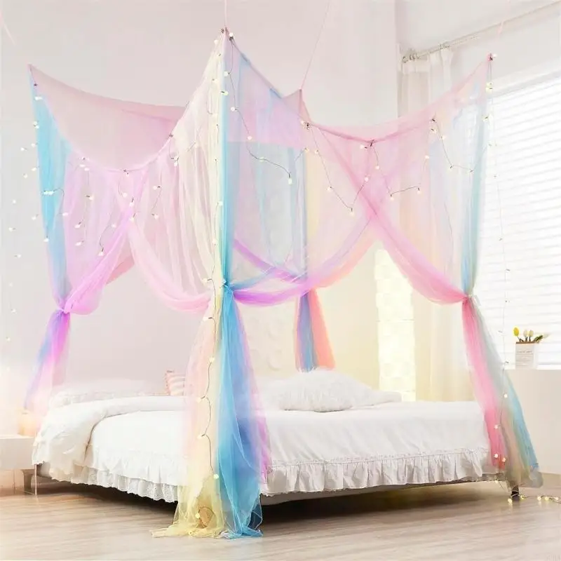 

97BA Square Mosquitoes Net Girls Room Multifunction Household Tent Supply Accessory