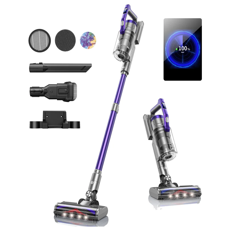 Honiture Cordless Vacuum Cleaner 450W 33000PA Handheld Removable Battery Wireless for Carpet Pet Hair Smart Home Appliance