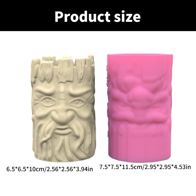 Tree Stump Elder Flexible Ornament Molds Silicone Flowerpot Moulds 97QE