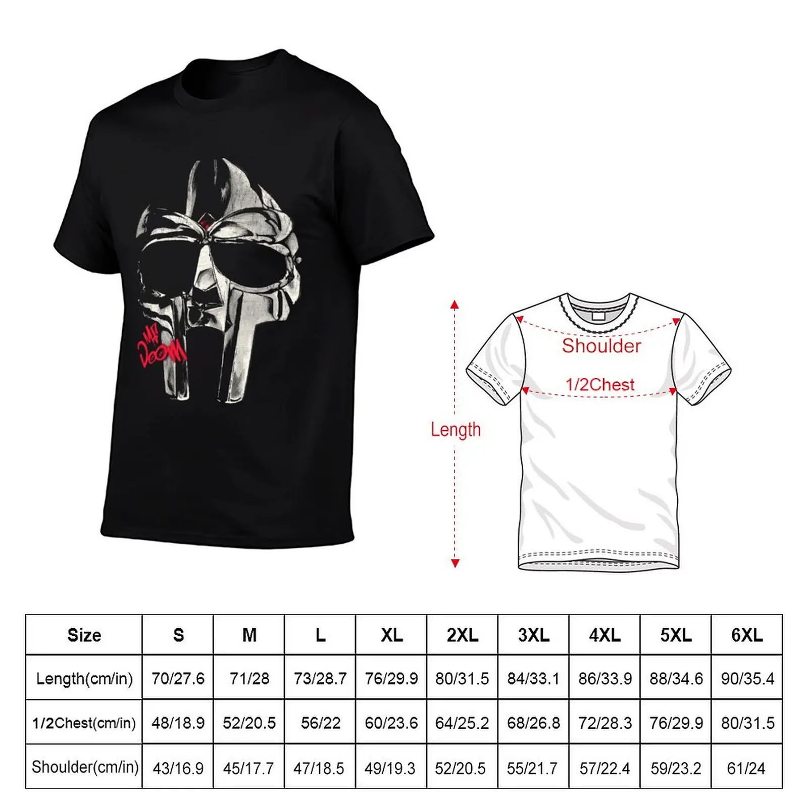 Mf DOOM Halftone Illustration T-Shirt t shirts for man slim fit t shirts for man cotton
