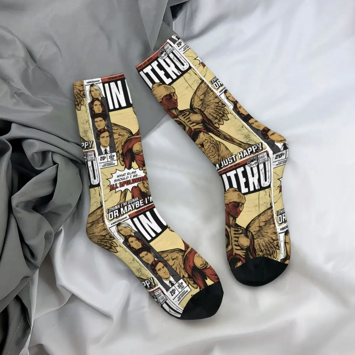 Crazy compression In Utero '93 Sock for Men Harajuku Utero Quality Pattern Crew Sock Casual