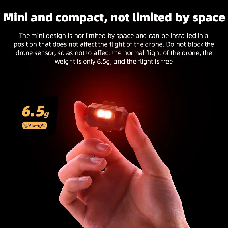 Mini Drone Strobe Light 6 Lights Color Lightweight Anti-collision for DJI Mavic Mini 2/Mini 4 Pro/Mavic 3 Accessories