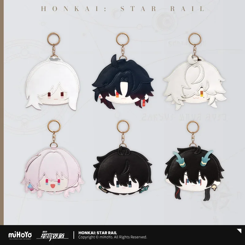 

【miHoYo Honkai:Star Rail Official Merch】Q Version Doll Head Series Avatar Cover Case Work Leather Keychain Credit ID Card Holder