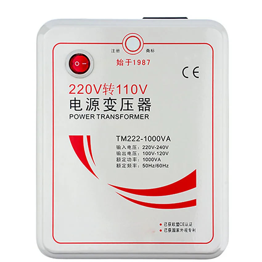 1KVA Step Down Voltage Converter 1000w Transformer 220v-240V To 110v-120V Electrical Appliances 110v-220V 50HZ/60HZ