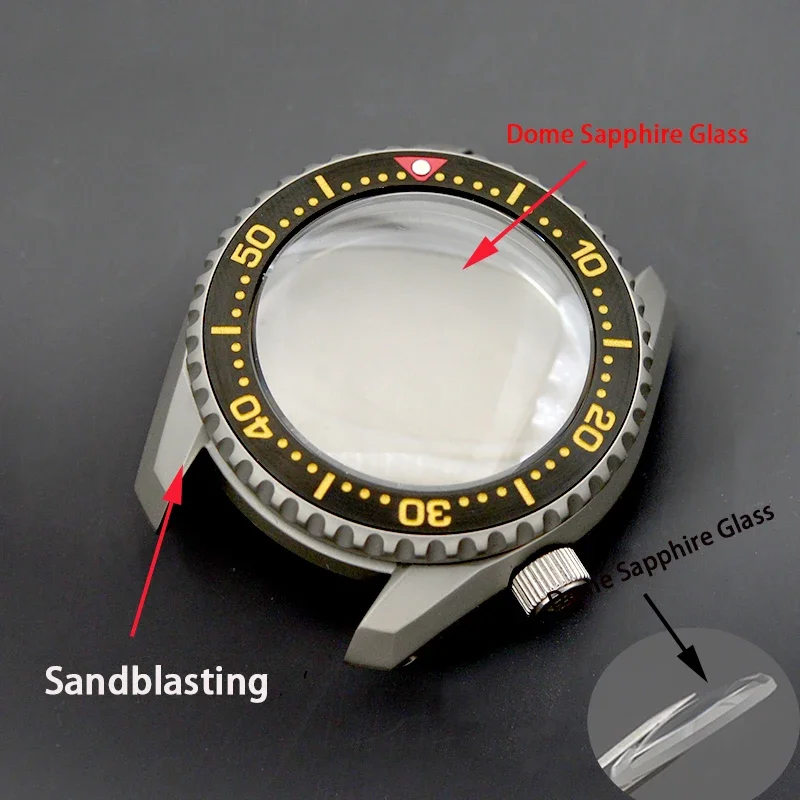 

Корпус часов для SPB185 SPB187, сапфировое стекло, водонепроницаемый корпус 200 м, подходит для NH34 7S26 NH35 NH36 4R/6R, цвет пескоструйной обработки