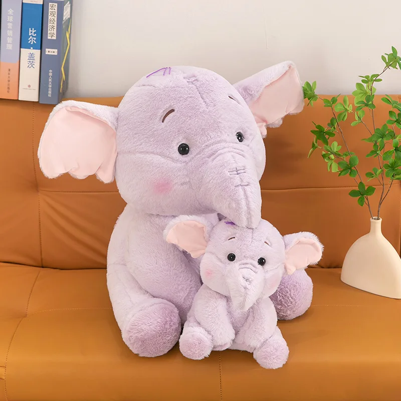 لعبة مينيسو المقلدة الجديدة على شكل فيل أرجواني من القطيفة، لعبة فيل قطيفة، وسادة، هدية عيد ميلاد، دمية آلة مخلب