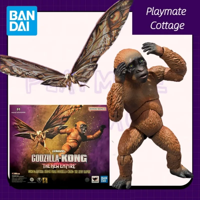

In-Stock BANDAI Genuine Godzilla* Kong: The New Empire Anime Figure Suko& Mothra Finished Goods Joints Movable Model Brand New
