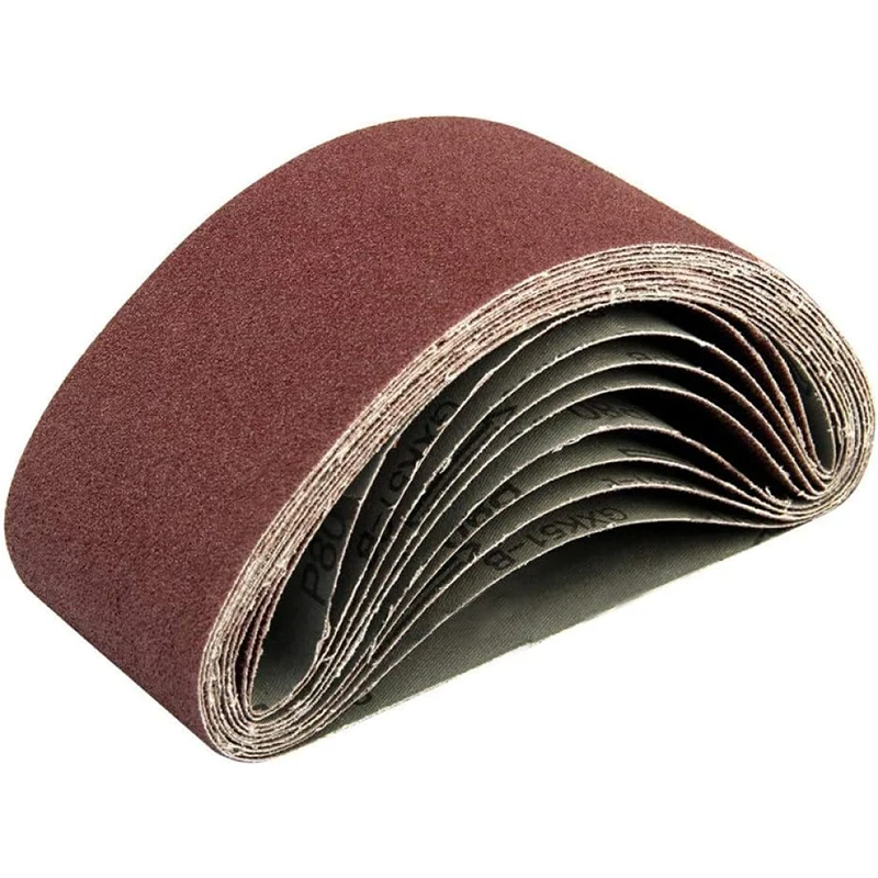 21 Pcs Ceramic Sand Belt 10mm*330mm Sanding Belts Aluminum Oxide Sanding Belts