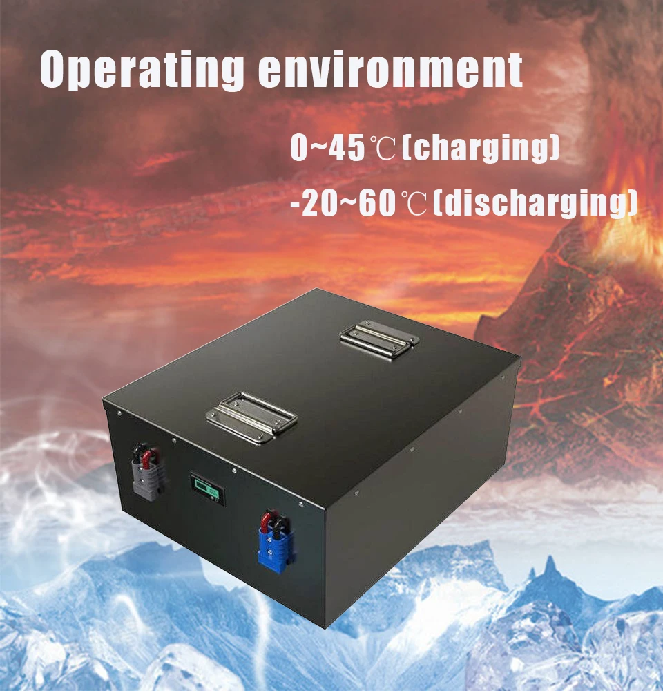 60v 130Ah Lithium Ion Battery Pack Built in Smart BMS Perfect For RV Camping Cart with 20A Charger