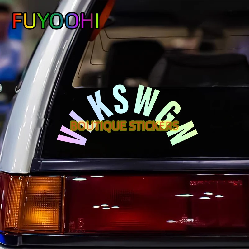 FUYOOHI VLKSWGN Rear Wiper Window Car Stickers German Vinyl Text Style Decorative Decals Car Styling for Truck