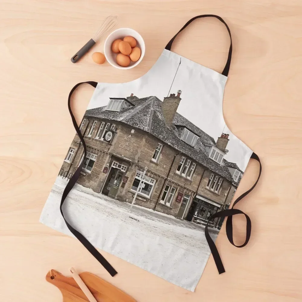

Winter at the Rose and Crown Apron Christmas gift Things For Kitchen kitchen clothes women's kitchens Apron