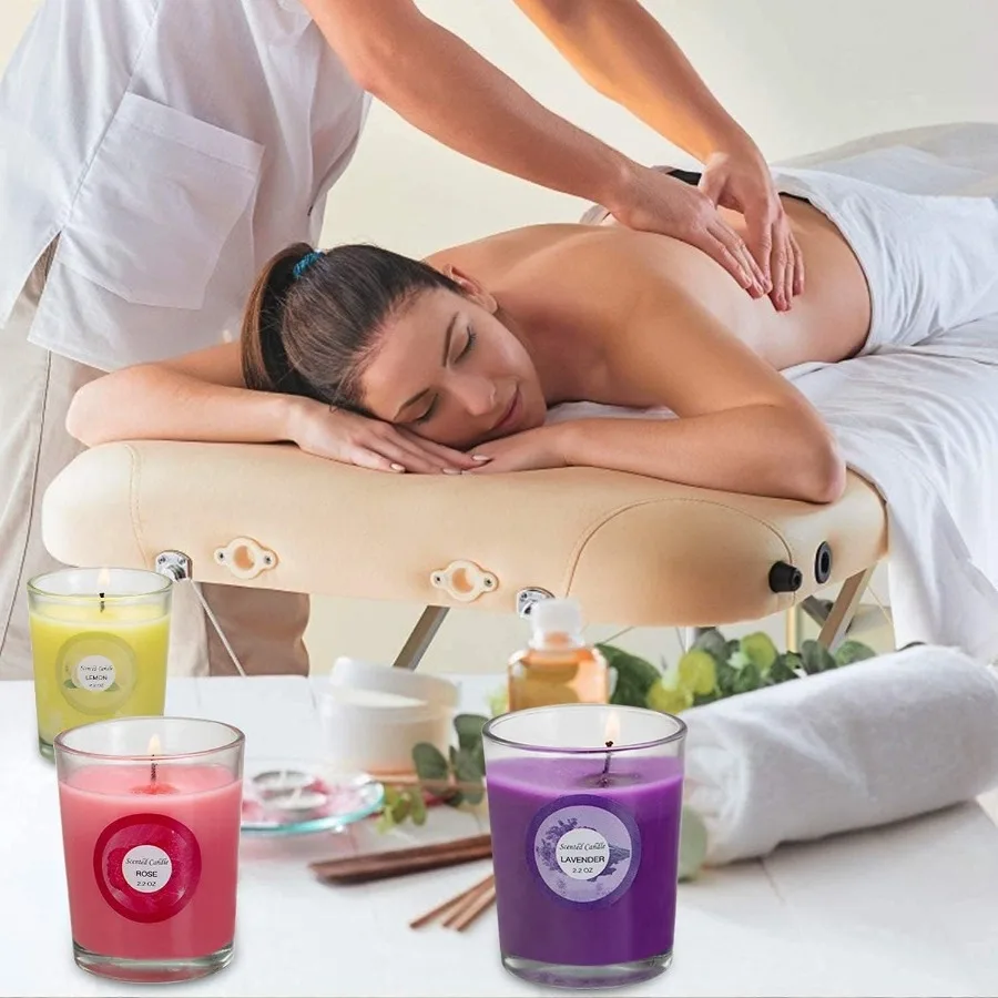 Confezione da 20 candele profumate per aromaterapia con fragranze naturali di gelsomino, rosa, vaniglia, bergamotto, fico, lavanda, limone, paglia primaverile