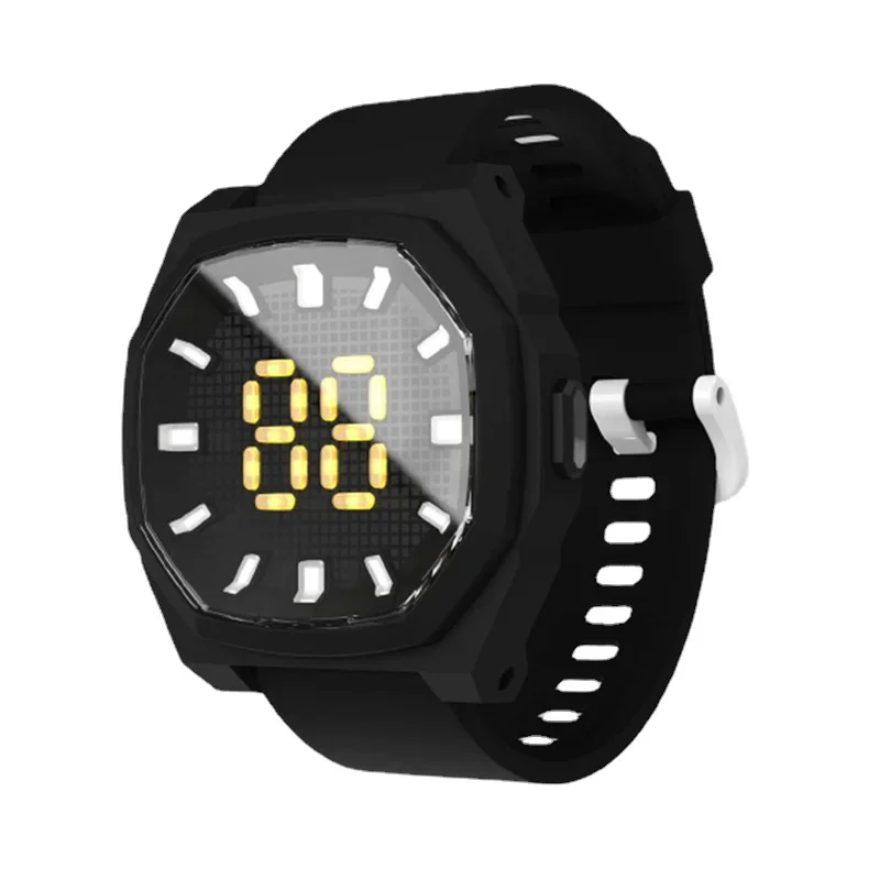 3D Unisex Sports Digital Watch for Men Women Boys Girls Fashion Waterproof Electronic Watches Breathable Luminous LED Wristwatch