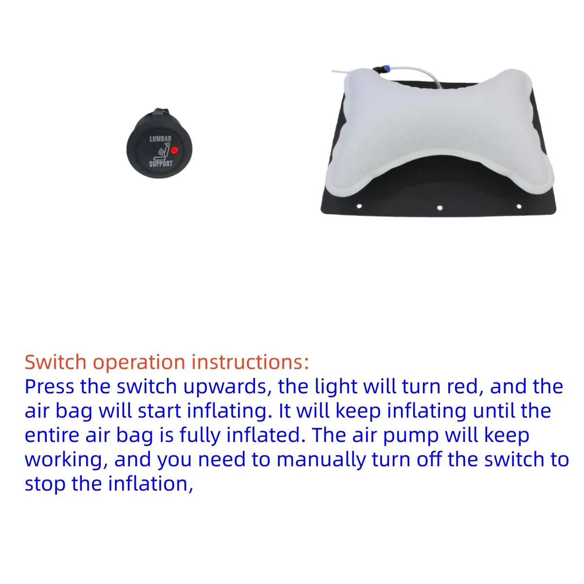 Automobiles Interior  high quality built-in air lumbar car pneumatic airbag Seat bladder lumbar support system