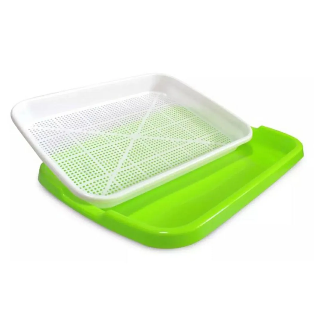 Microgreens Sprout Tray Germination Tray 2 Layer Sprout Hydroponics Tray Plate Soilless Cultivation Plant Garden Supplies