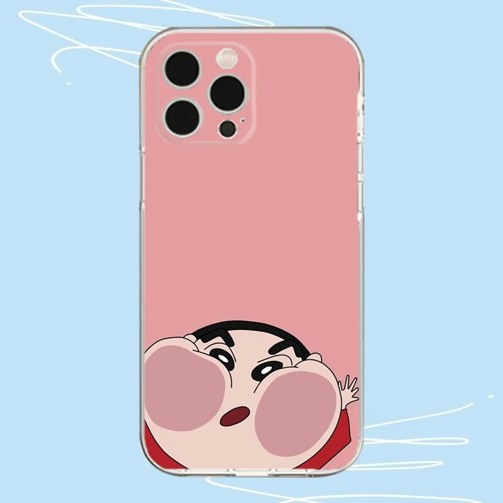 C-Crayon S-ShinChan-S Cutoon Phone Case For iPhone 16,15,14,13,12,11 Plus,Pro,Max,XR,XS,X,7,8 Plus,SE,Mini Transparent Shell image 5