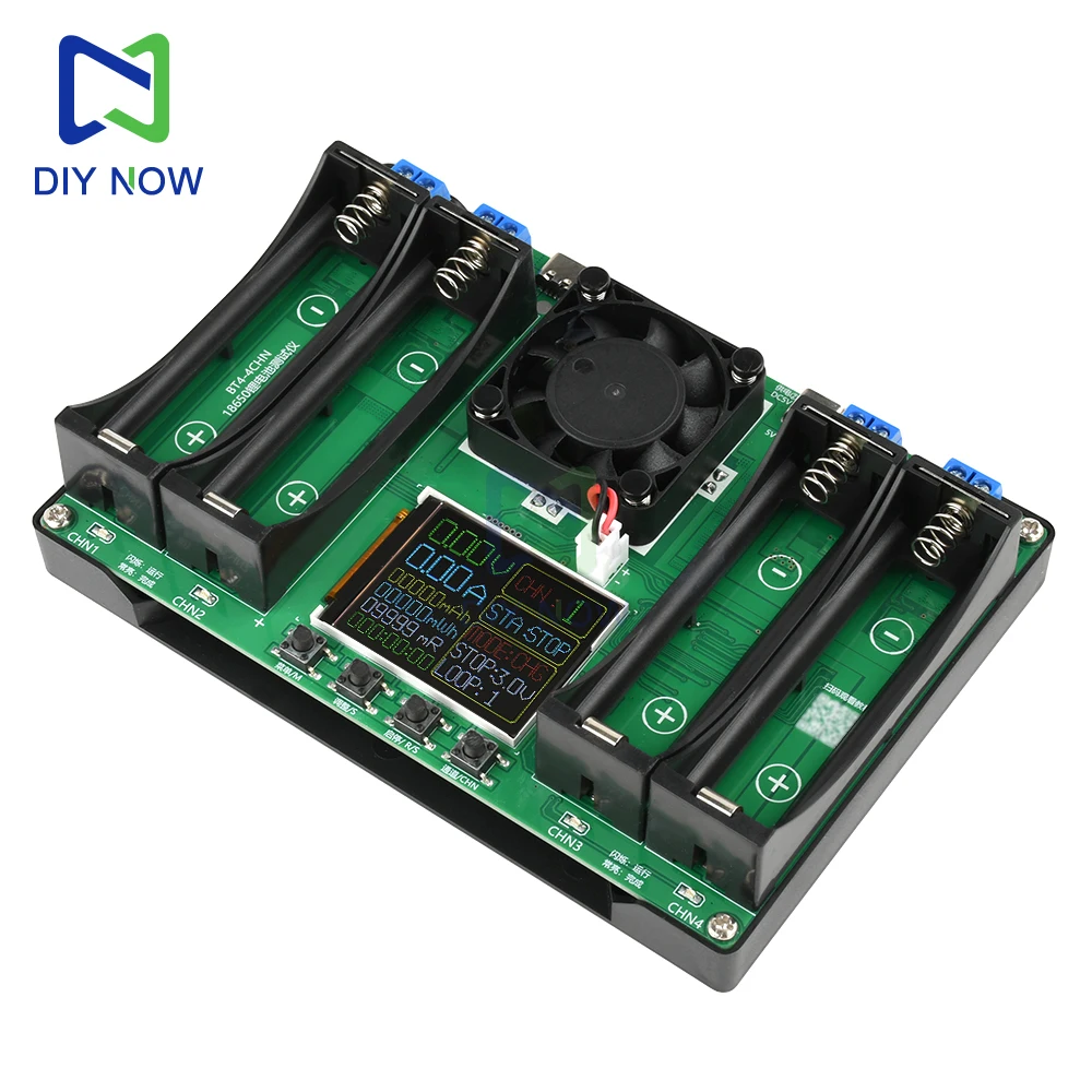 LCD-Display-Batterietester für 18650-Batterien, 4-Kanal-Innenwiderstandstester, universeller Batterieprüfer, Analysator-Ladegerät