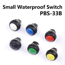 5/20/100PCS 12mm Mini Round Push Button Switch,PBS-33A Self-Locking/33B Self-reset ,3A250VAC/1A125VAC Electrical Equipment 2Pin