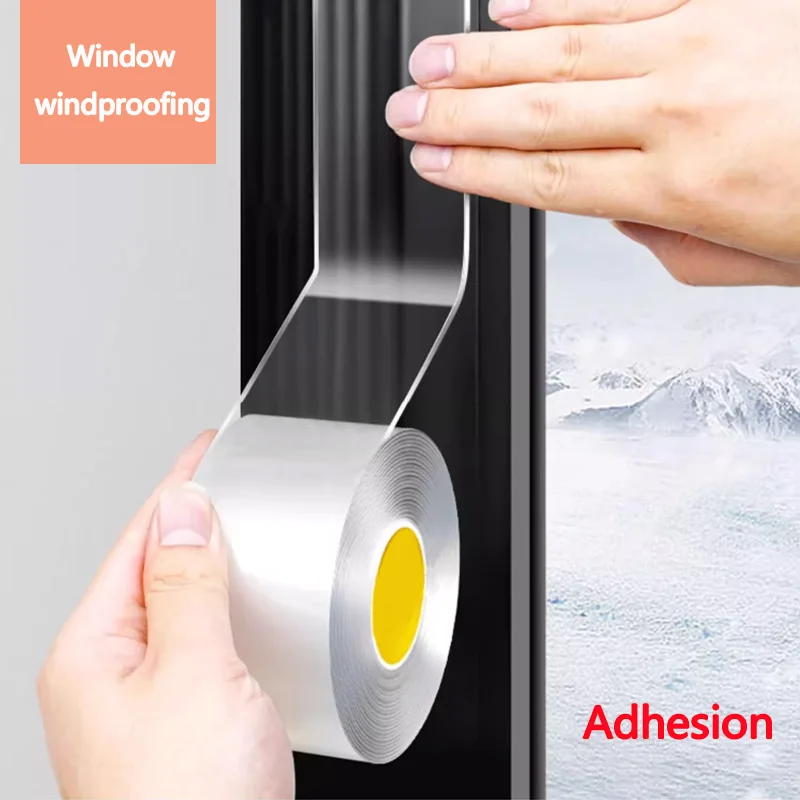 

Windproof tape for windows that leaves no residue, designed for sealing gaps in glass doors and windows. Provides insulation aga