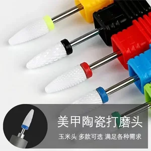 2 PCs Keramik -Nagelbohrer für Maniküre -Pediküre -Nagel -Datei -Pufferdateien 10 Hauptporzellannagelverkäufe - №7