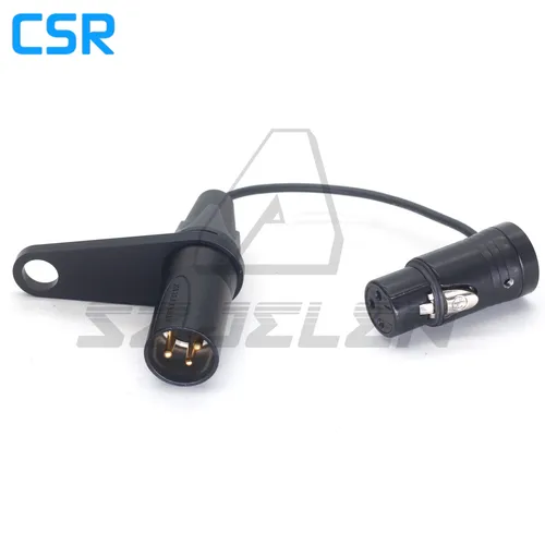 Soporte de conector XLR de bajo perfil, anillo de retención de Metal negro, QAT-ECO, 1 piezas