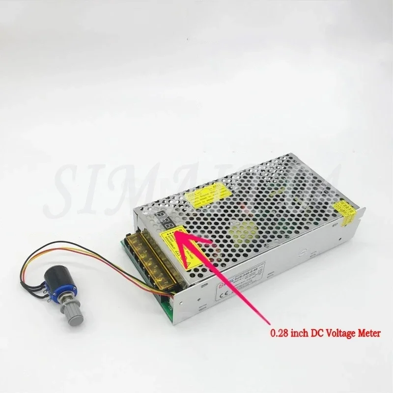 Digital Display Adjustable Switching Power Supply Board, AC 110‑220V to DC 12V 24V 36V 48V Voltage Regulated AC‑DC Converter