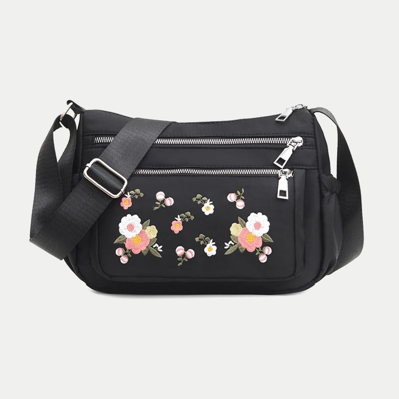 New Arrival Casual Waterproof Oxford Shoulder Bags For Women Mother Crossbody Embroidered Handbag Purse Female Messenger Bag