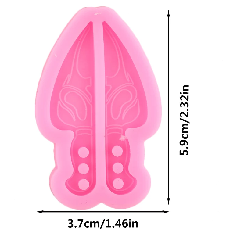 Shiny Knife Earrings Silicone Molds DIY Crafting Epoxy Resin Art Fondant Mold Candy Chocolate Moulds