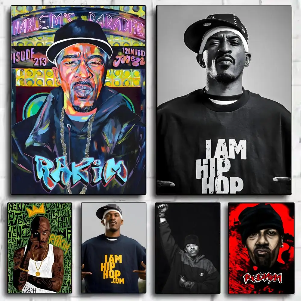 Music R-Rakim Poster Framed Canvas Wall Art Print for Office Dining Room Bathroom Wall Decor