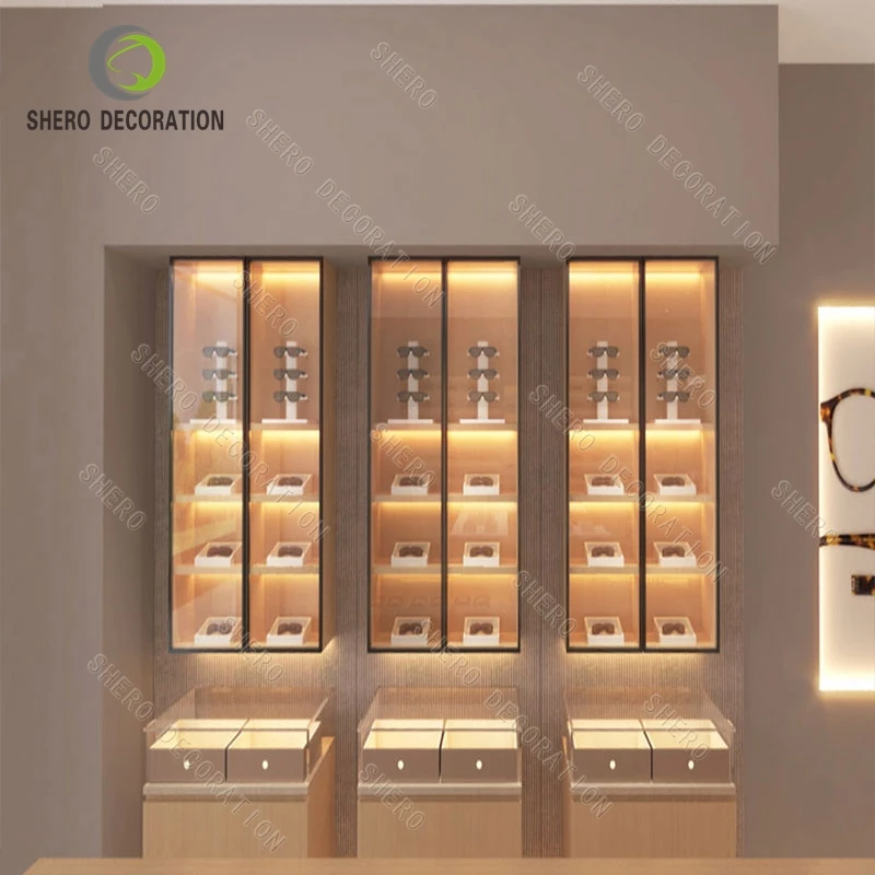 

custom.Customized Eyewear Display Showcase Eyewear Display Cabinet Optical Store Furniture