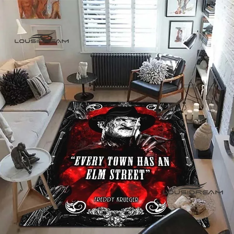 

Freddy Rugs and Carpet 3D Printing Horror Movie Elm Street Halloween Home Decoration Living Room Bedroom Entrance Large Carpet