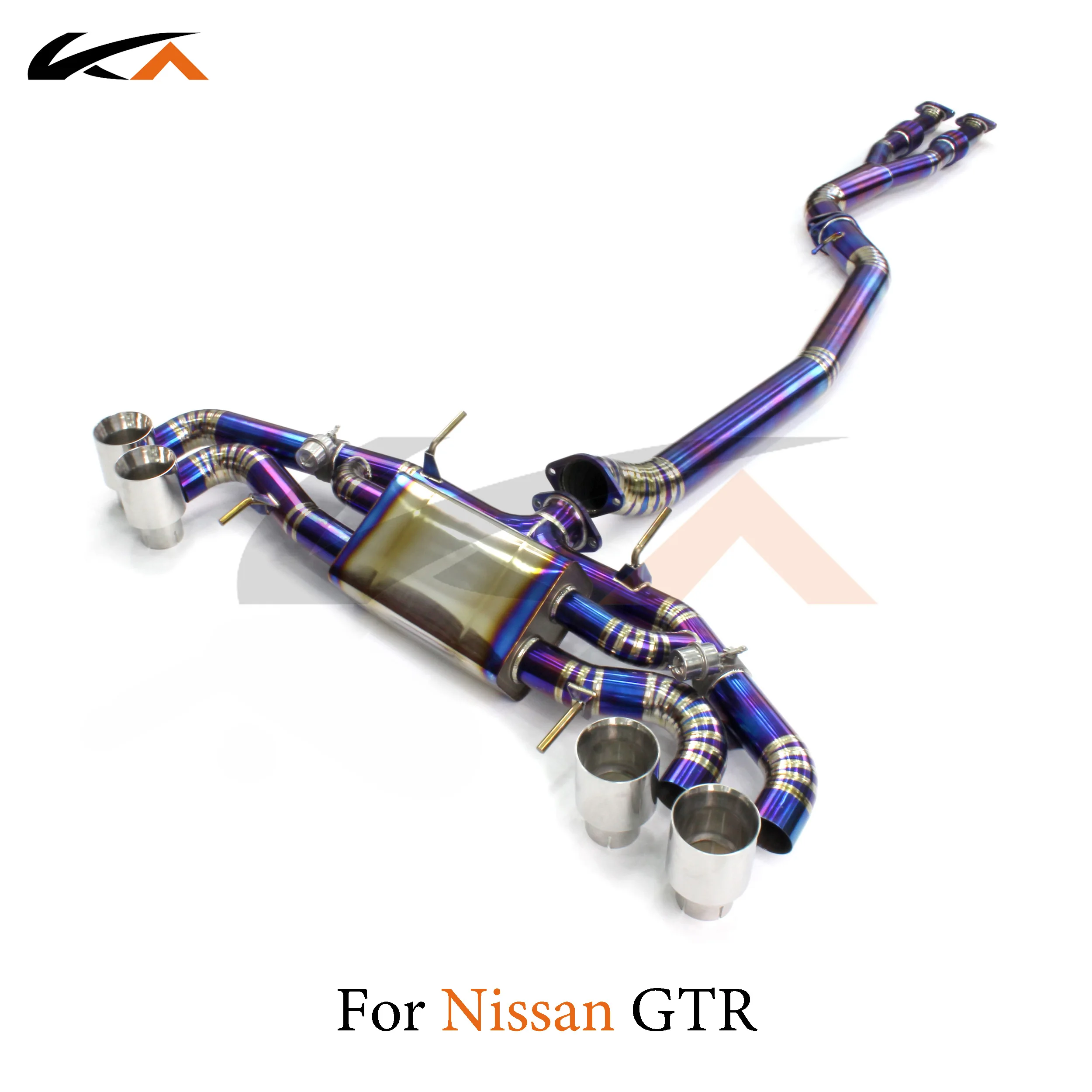 KA Tuning exhaust system titanium alloy catback for Nissan GTR rear section performance parts muffler valve