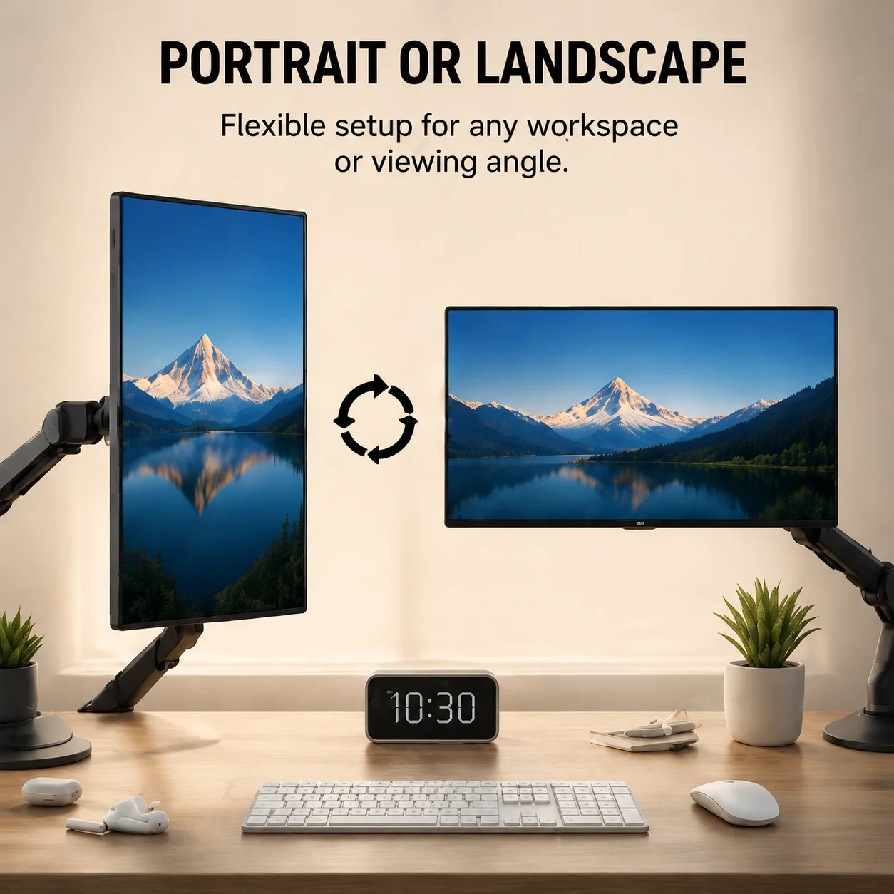 Portable Monitor Holder Vesa75 Hole Pitch Ball Head Adapter Free Angle Adjustment Stable Support TV Stand Interface