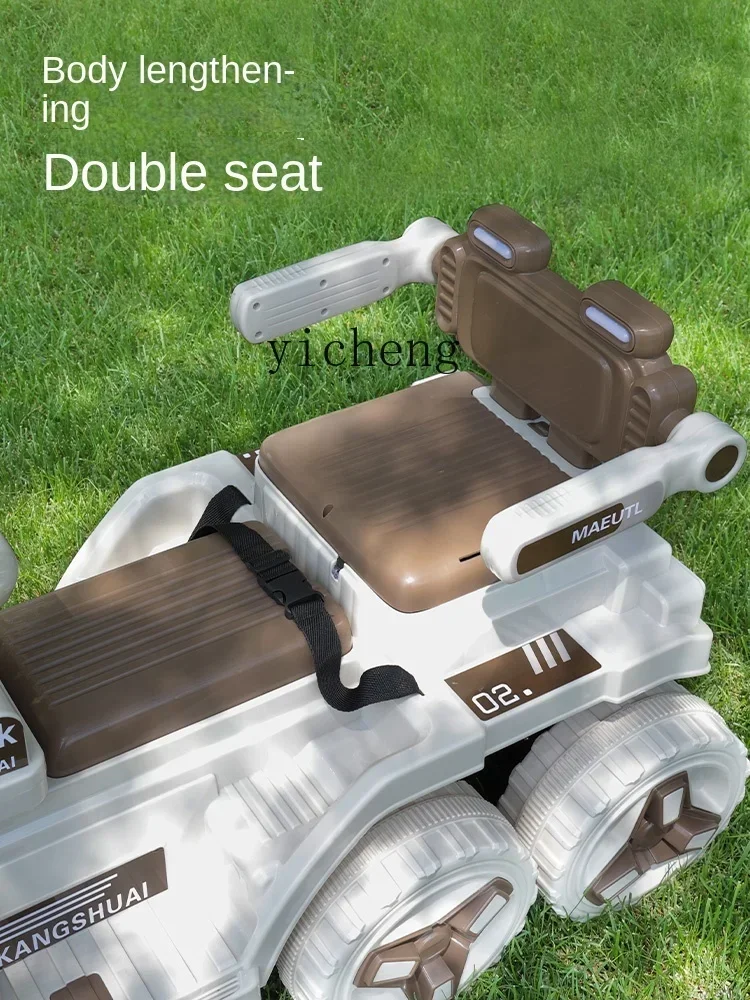 Tqh لعبة حفارة للأطفال سيارة هندسية كبيرة الصبي يمكن الجلوس مزدوجة التحكم عن بعد ركوب الخيل الكهربائية حفارة قابلة للشحن