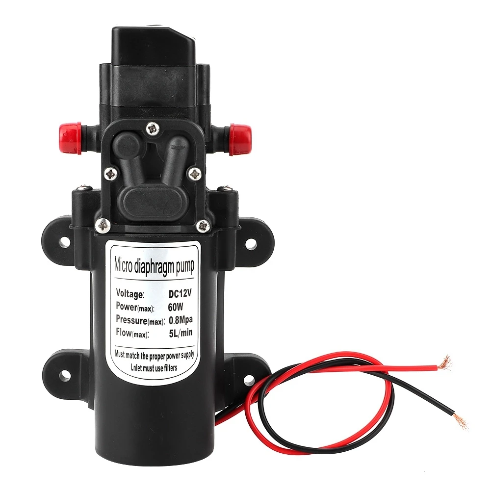 

DC 12V 60W Self Priming Electric High Pressure Micro Diaphragm Water Pump for Car Washing Pressures Switching Pumps