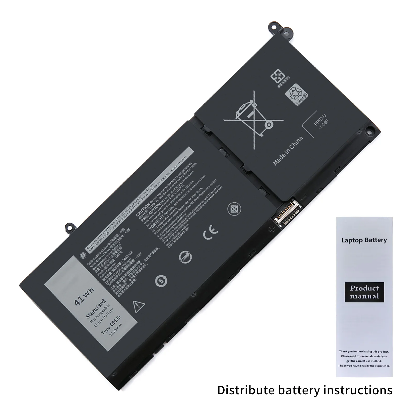 Nowa oryginalna bateria laptopa G91J0 11.25V 41Wh do 3320 szerokości geograficznej Dell 3420 3520 inspiracją 5310 5410 5415 5418