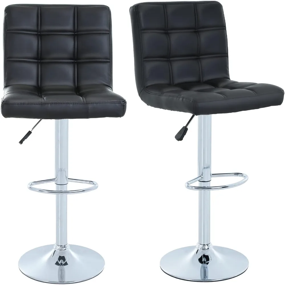 

Современный набор из 2 барных стульев с регулировкой высоты, вращающиеся, из искусственной кожи, на заказ