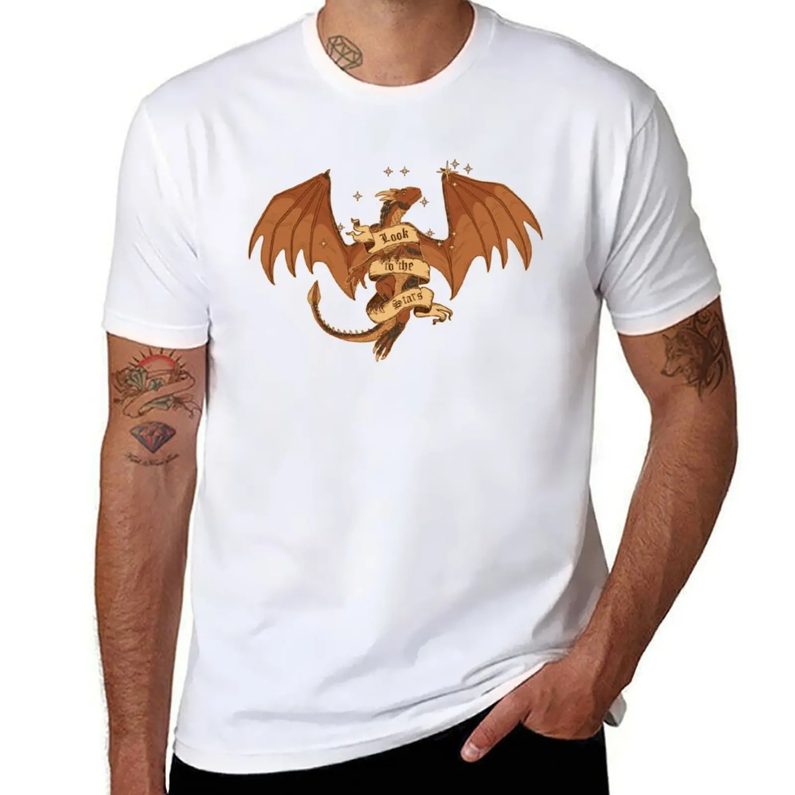 

Dragonheart - Look to the Stars T-Shirt man t shirt cotton printed t shirts for man T-Shirt