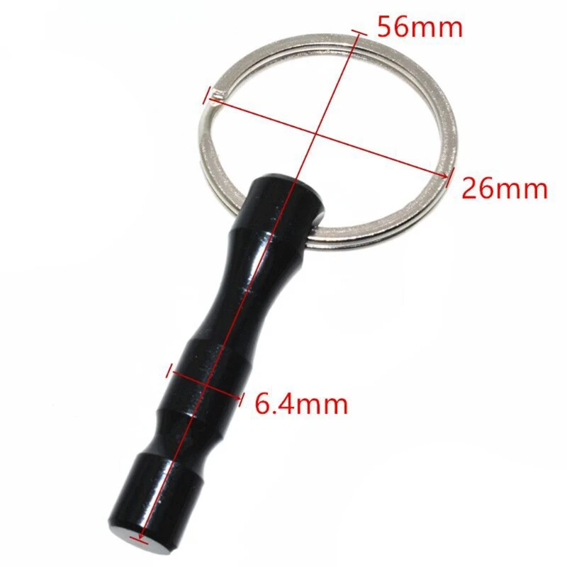 M6CF Set Black Metric Keychain Extension with 5/6pcs Extension Screwdriver Bits