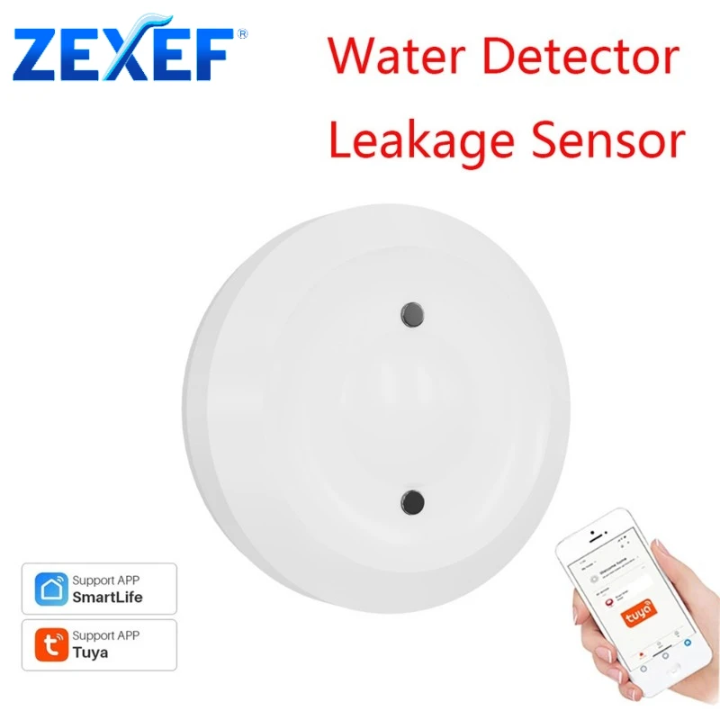

ZEXEF Tuya Zigbee детектор утечки воды датчик затопления умное приложение Life оповещение датчик утечки воды при переполнении для кухни/ванной комнаты